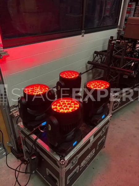 Briteq BT-W1910 4-Unit Zoom LED Wash Set with Flight Case