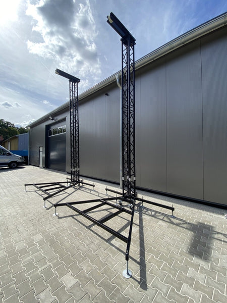 LITECRAFT Truss PA Tower set with IBC ballast – Black
