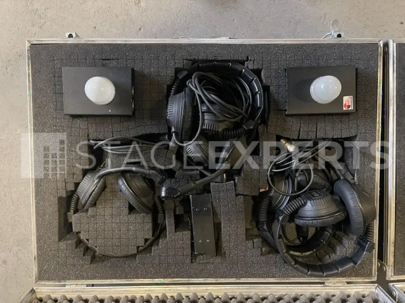 Axxent MS200 Intercom Set with BP100 & 10 Headsets | Two-Channel