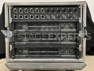 QSC PL224 Amp Rack – 3x Power Amps with Connection Panel