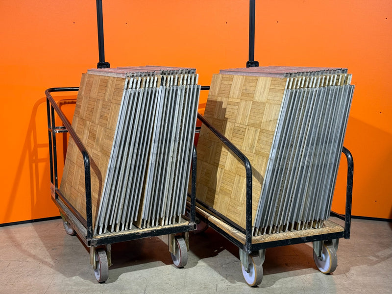 BÜTEC Mobile Parquet Dance Floor 60 m² Set with Trolleys