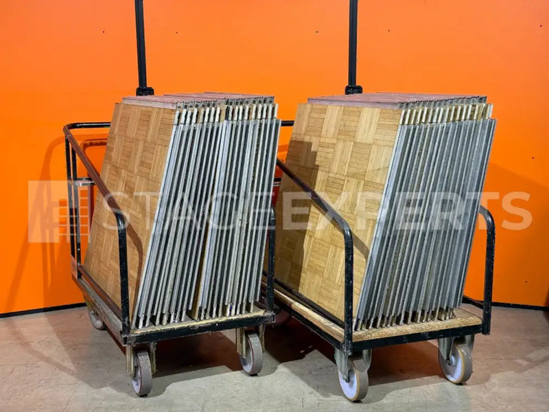 BÜTEC Mobile Parquet Dance Floor 60 m² Set with Trolleys