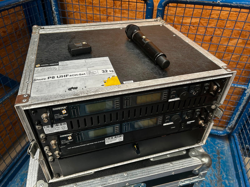 Shure UR4D Wireless Set with UR2/SM87A & UR1m, Splitter