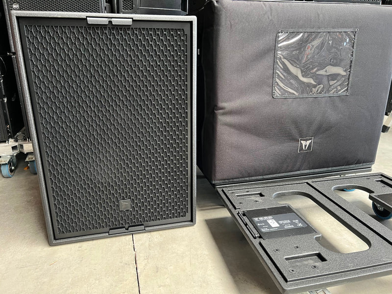 RCF TT+ GTS 19G Subwoofer Pair, Covers & Dolly