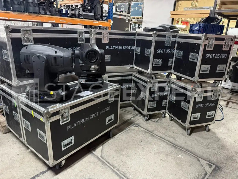 Elation Spot 35 Pro set – 8 working + 8 spares, with cases