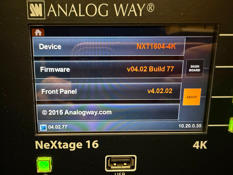 Analog Way NeXtage 16 4K NXT1604 Presentation Switcher 4K