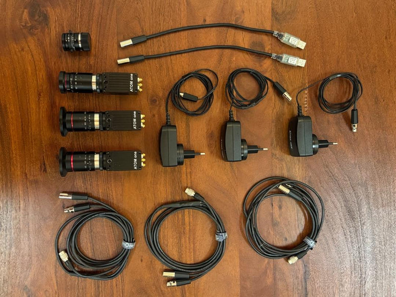 AtomOne Full HD Camera Genlock C‑Mount Bundle (3x)