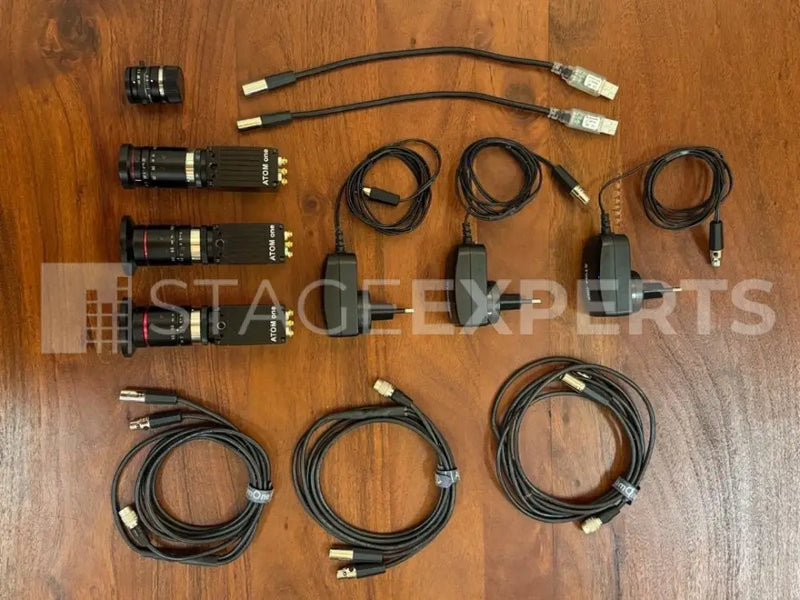 AtomOne Full HD Camera Genlock C‑Mount Bundle (3x) – Live Kit