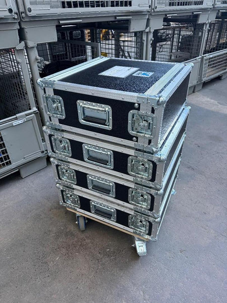 Amptown Double Door Rack Set: 3x 3U, 1x 4U + Dolly