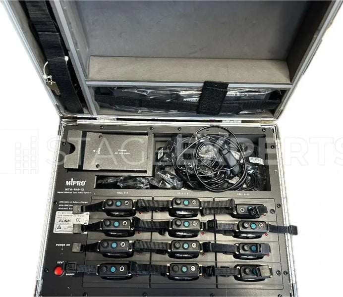 Mipro MTS-100/MTG-100R Tour Guide System with Charger, 12 Receivers