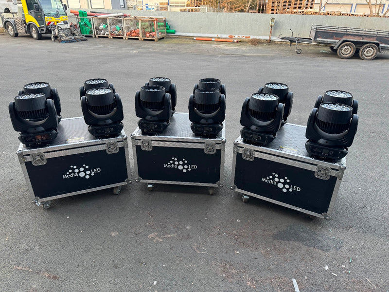 MediaLED XWash Pro Moving Wash – 12 Fixtures in Cases