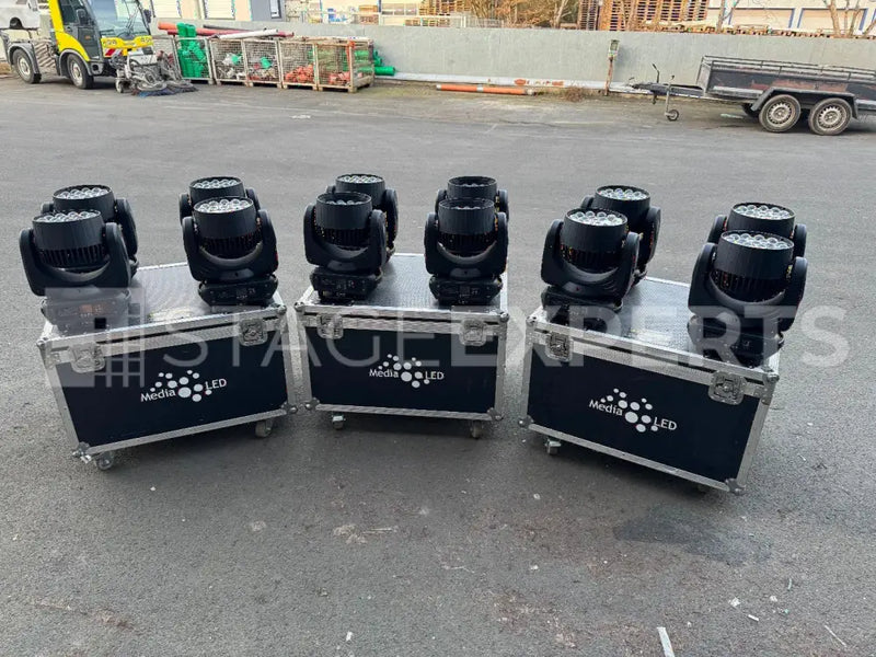 MediaLED XWash Pro Moving Wash – 12 Fixtures in Cases
