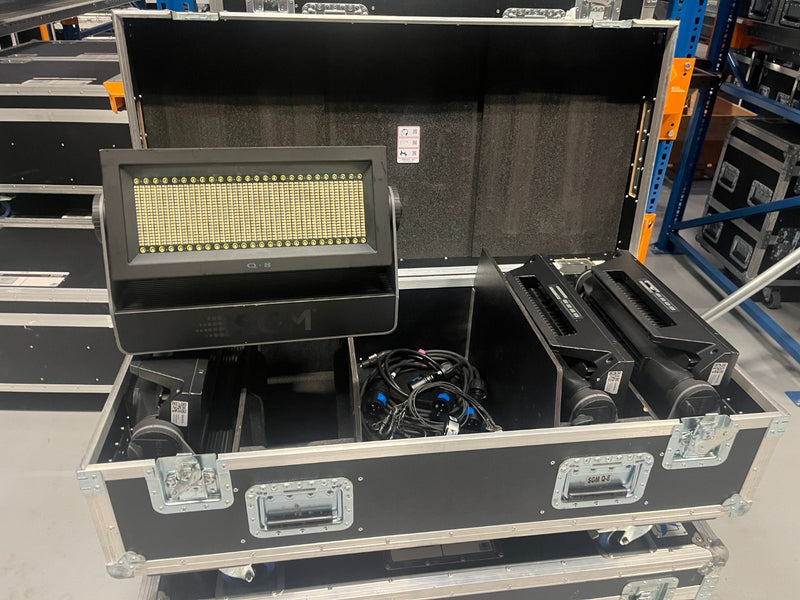 SGM Q-8 Bundle – Set of 4 with Amptown Flight Case RGBW Fixtures
