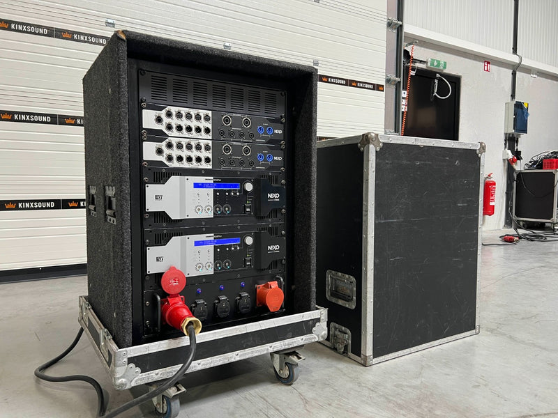 Nexo NXAMP4x4 Rack with Patch Panels – 2x System Amps