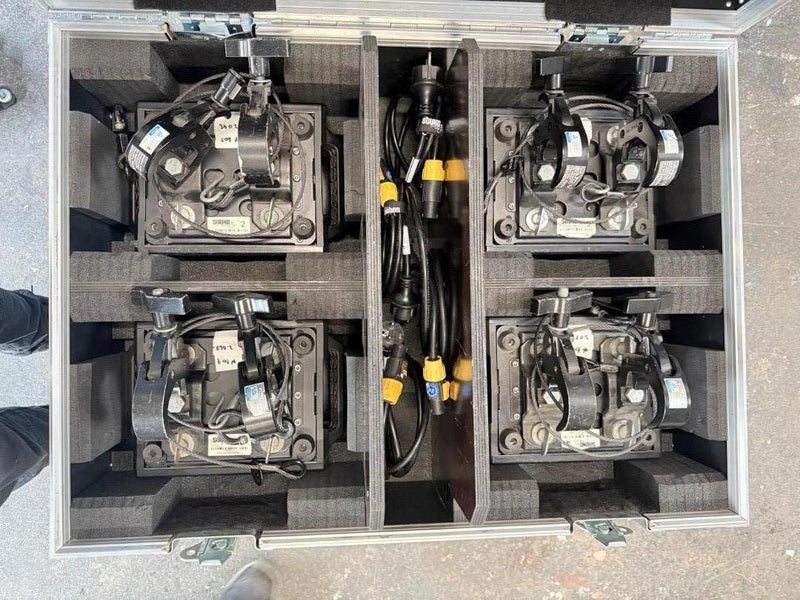 Elation Dartz 360 Moving Lights – Set of 4 with Flight Case
