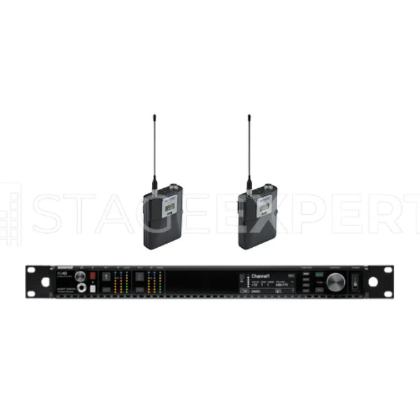 Shure AD4D-A (G56) with 2x AD1 Bodypacks – Dual Receiver