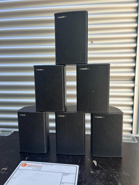 TW Audio C5 speaker set x6 with brackets and flightcase
