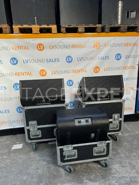 d&b audiotechnik M2 stage monitors with flight cases – tour-ready