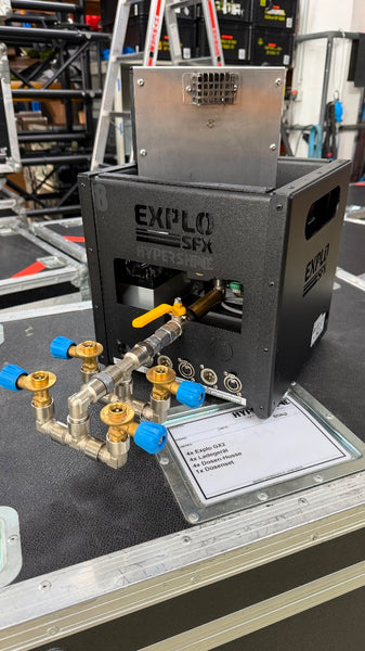 Explo GX2 12V DMX Flame Projector – Battery & Nozzle Set