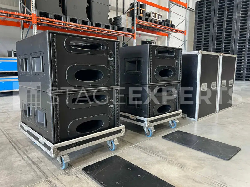Nexo CD12 Subwoofers – 4x with 2x Wheeled Flightcases