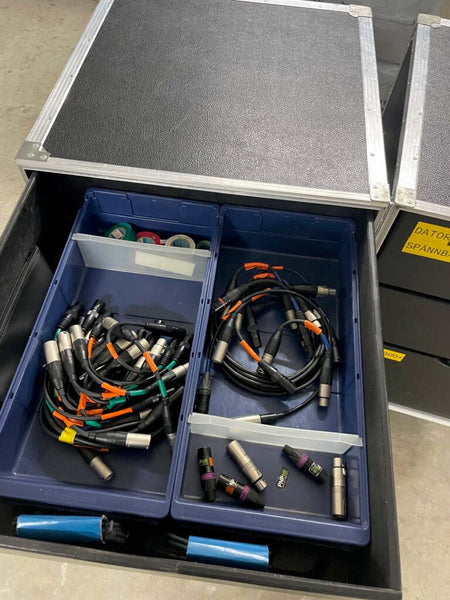 SE Misc Storage Drawer Flight Case with DMX Cable Kit