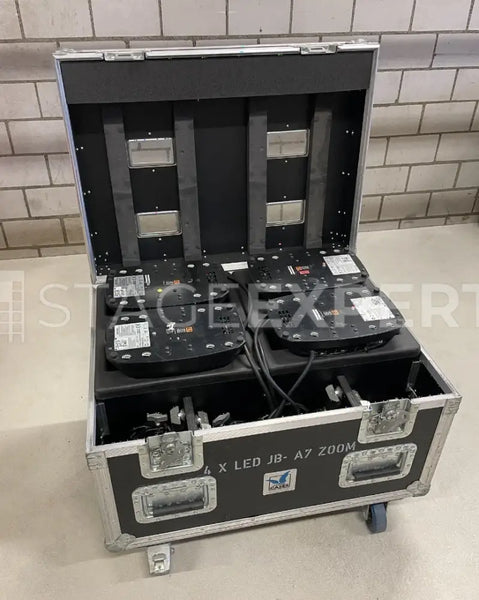 JB-Lighting A7 Zoom Moving Wash – Set of 4 with Case