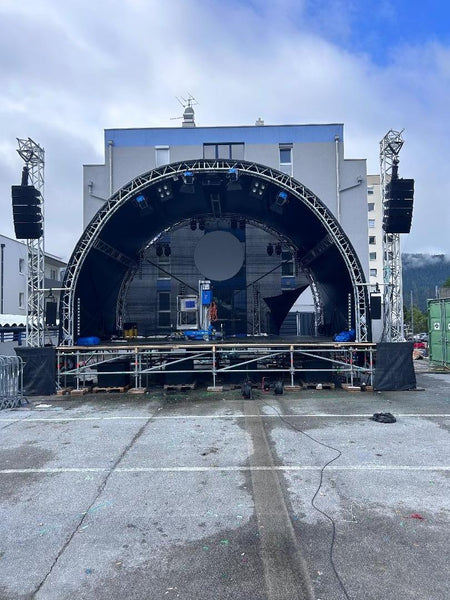 Sweetruss Open-Air Round-Arch Stage Roof, 8 x 6 m