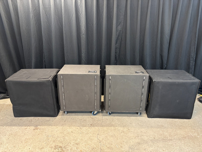 L-Acoustics SB18m Subwoofers – Pair with Dollies & Covers