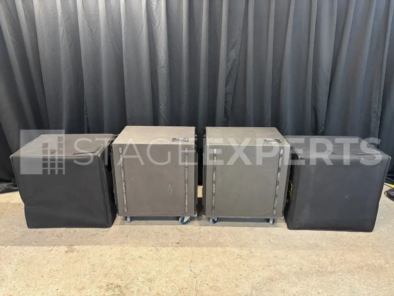 L-Acoustics SB18m Subwoofers Pair with Dollies & Covers