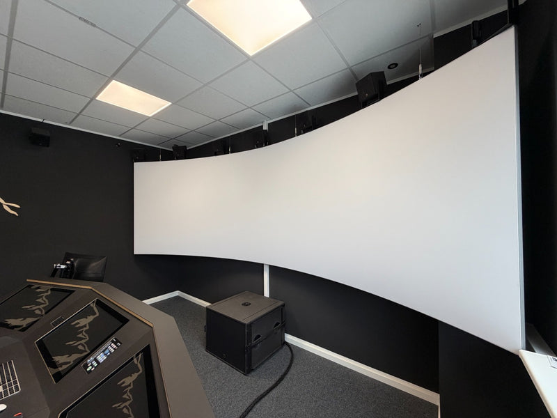 Curved Projection Screen – Full White, 4.6m x 1.6m, Set