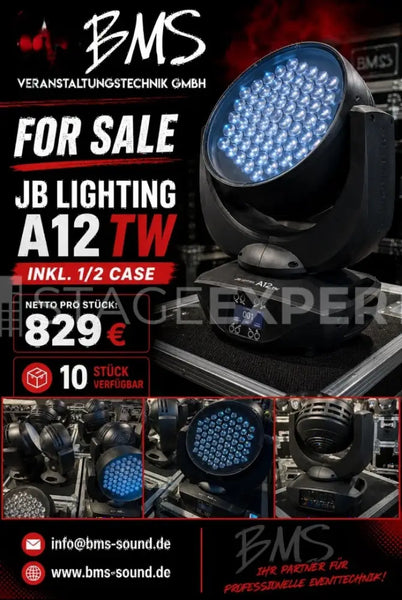 JB-Lighting A12 TW Moving Wash Light – Tunable White