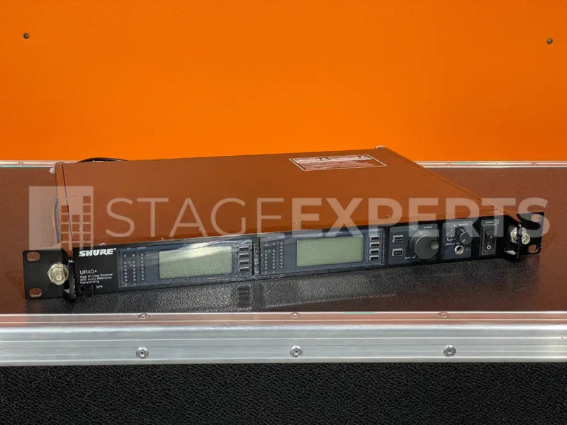 Shure UR4D+ J5E Dual Receiver 578–638 MHz | UHF-R Wireless
