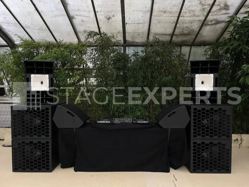 MM Acoustics Axios One PA System with BIAS Q5/Q3 Amps