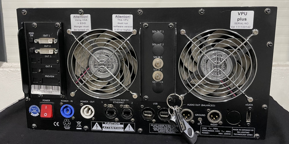 MA Lighting VPU plus media server with 2x SDI inputs for events
