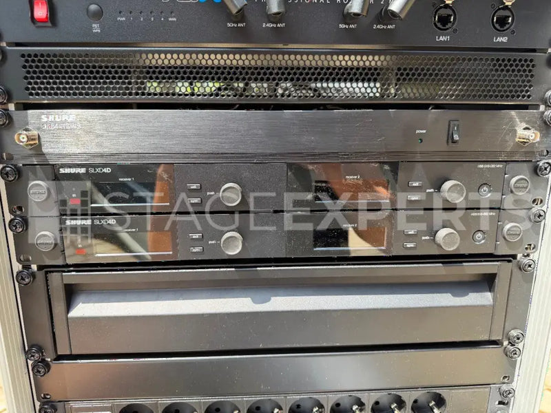 Shure SLXD4D Dual Receiver Rack Kit with SLXD1 & Headsets