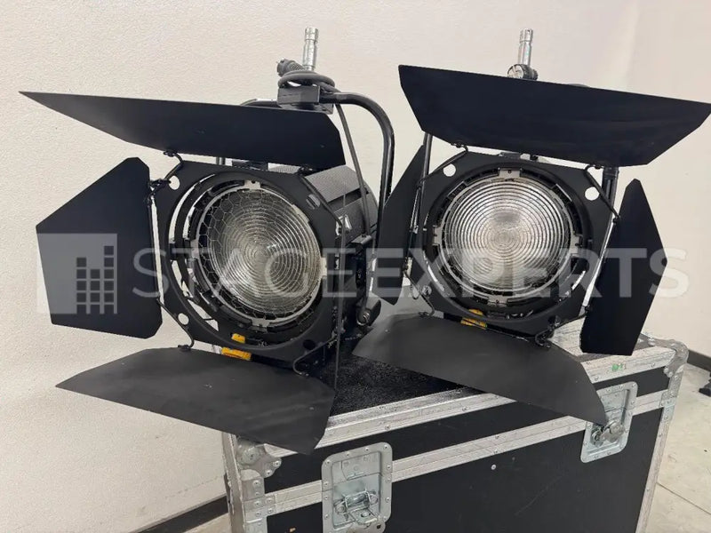Arri ST2 PO/B 2kW Fresnel Pair with Flight Case & Barndoors
