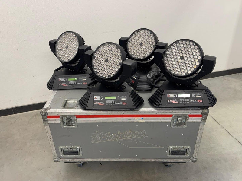 JB Lighting VaryLED 384 Wash Moving Heads – 4x Set & Case