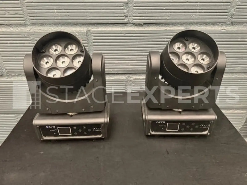 Terbly OK7Q Moving Wash Pair – 7x15W LED Fixtures, Set of 2