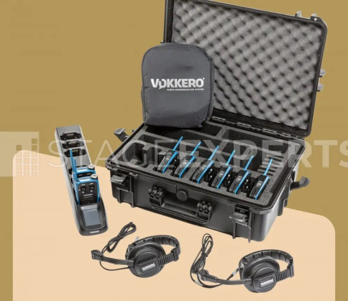 Vokkero Show Set: 4 Beltpacks, 4 Headsets + Charger