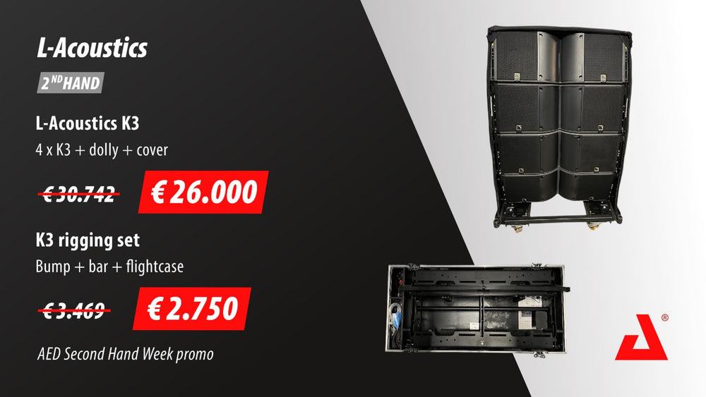 L-Acoustics K3 Line Array – 4x K3 with Dolly & Topcase