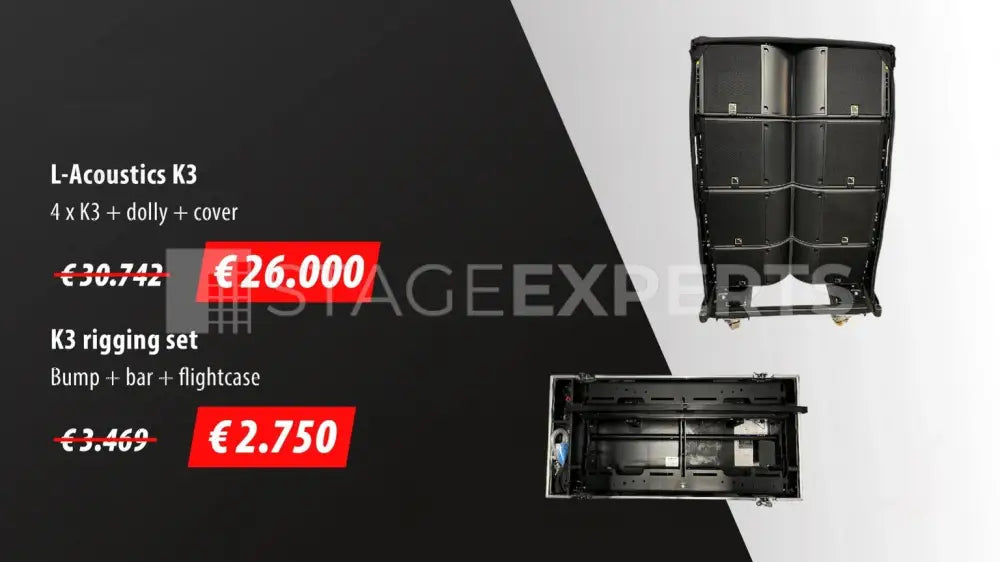 L-Acoustics K3-BUMP Rigging Set with K3-Bar, Sling & Case
