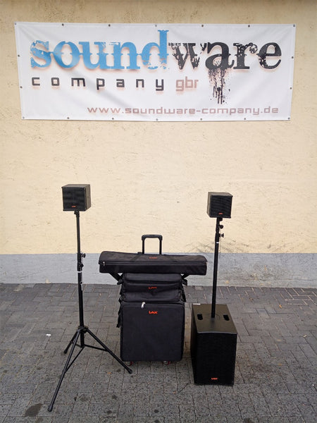LAX AGiLi-T1 Active PA System 400W, Case & Stands Included