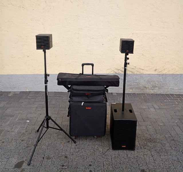 LAX AGiLi-T1 Active PA System 400W, Case & Stands Included