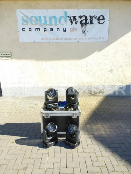 7x40W RGBW Moving Head Wash 4‑Pack with Case | Motorised Zoom