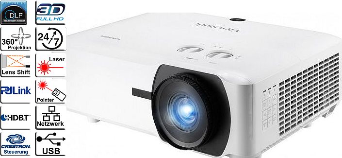 ViewSonic LS850WU WUXGA Laser Projector, 5000 lm, HDBaseT