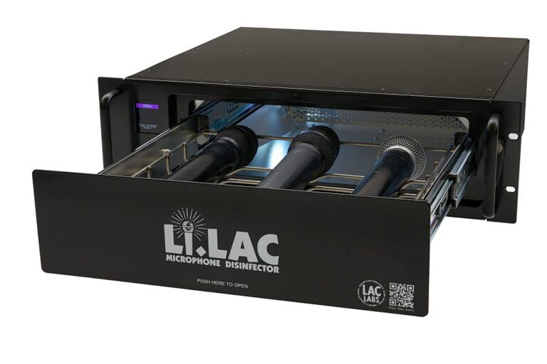 Li.Lac Microphone Disinfector – UV‑C Sanitiser, 3‑Mic Capacity