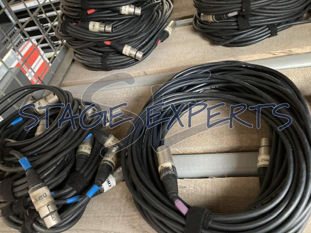 Set DMX cable XLR 5Pol neutrik 10*10m 11*5m 10*2. 5m 1*25m