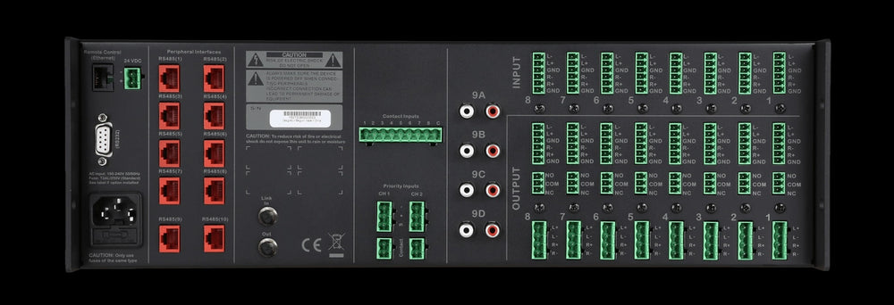 Audac M2 Digital Audio Matrix with DSP and Control | 9x8 I/O
