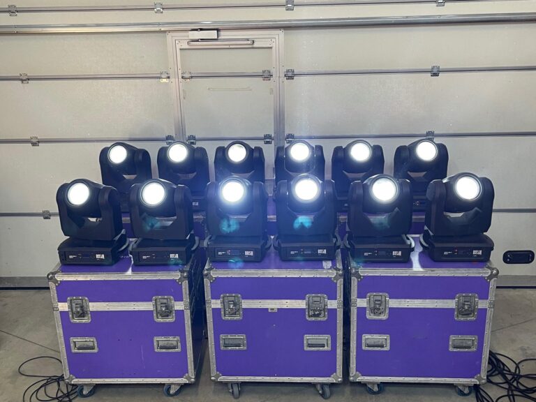 Martin Rush MH 3 Beam – 12 Fixtures with Cases & Clamps