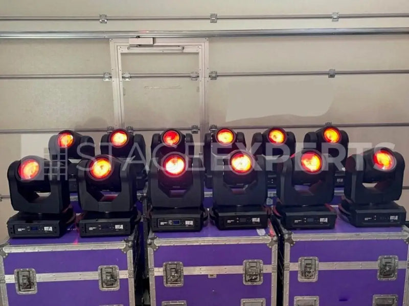 Martin Rush MH 3 Beam – 12 Fixtures with Cases & Clamps